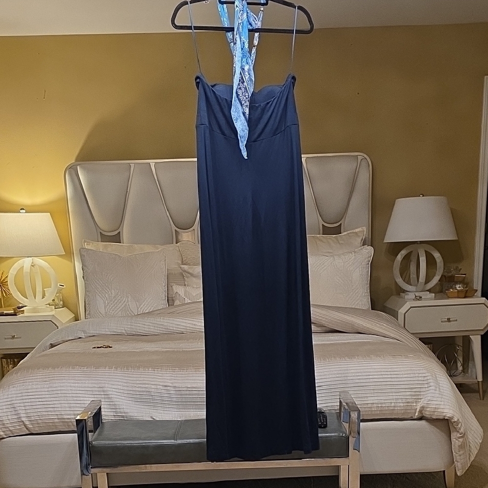 Cache Navy Blue Backless Dress - Picture 6 of 16